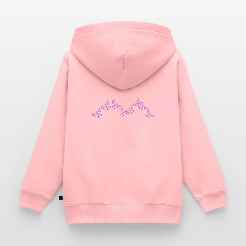 loop symbol fly angular pink Kids Premium Organic Zip-up Hoodie