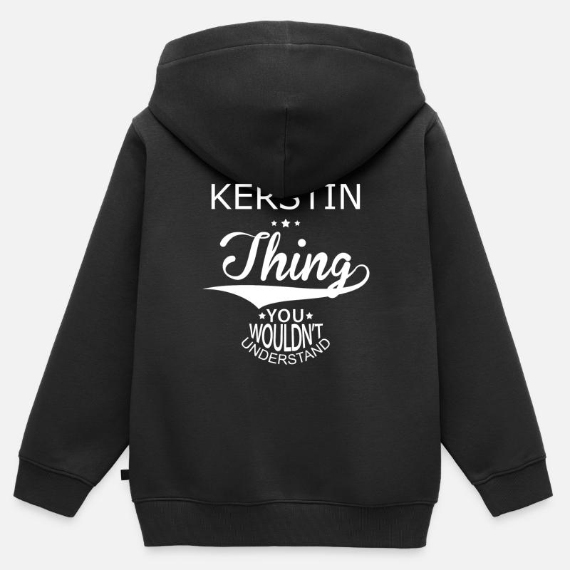 Kerstin - Sweat Premium à capuche zippé enfant bio - noir
