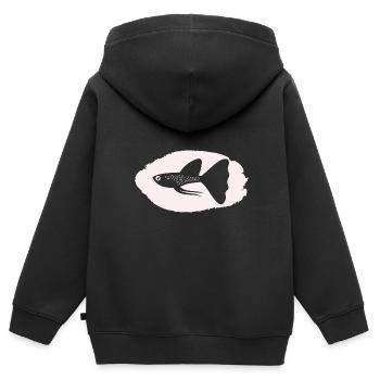 Fisch Aquarium Meerestier Klima Umweltschutz - Kinder Premium Organic Zip Hoodie - Schwarz - Hinten - AI Model Kid Male (0cm)