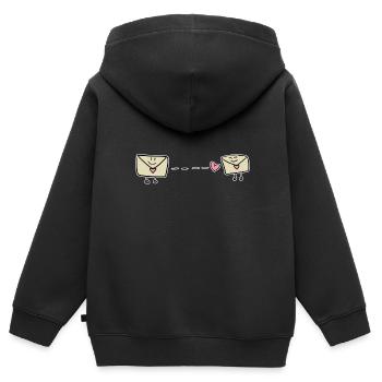 amour envoyer des lettres dessin animé de la Saint-Valentin - Sweat Premium à capuche zippé enfant bio - noir - Dos - AI Model Kid Male (0cm)