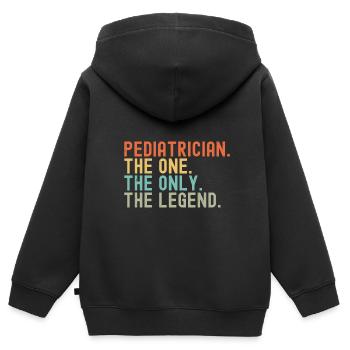 Kinderkrankenschwester - Kinder Premium Organic Zip Hoodie - Schwarz - Hinten - AI Model Kid Male (0cm)