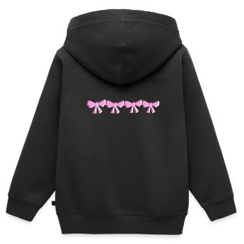 loop symbol fly four pink shiny - Kids Premium Organic Zip-up Hoodie - black - Back - AI Model Kid Male (0cm)