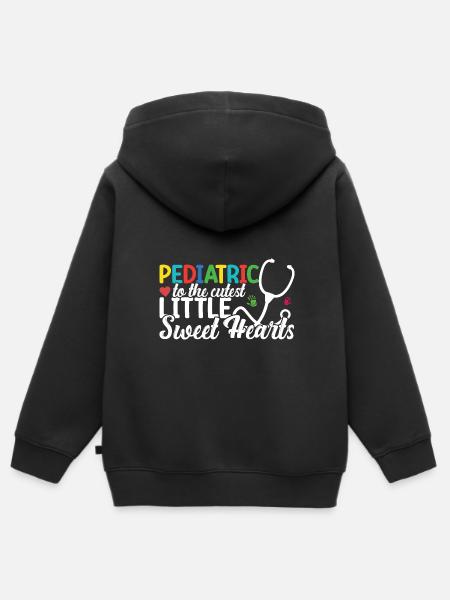 Paediatric Nurse - Kids Premium Organic Zip-up Hoodie - black