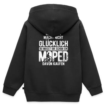 Musst Dir Ein Moped Kaufen Mofa Moped - Kinder Premium Organic Zip Hoodie - Schwarz - Hinten - AI Model Kid Male (0cm)
