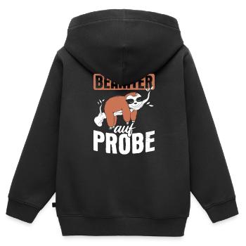 Beamter Auf Probe Beamter - Kinder Premium Organic Zip Hoodie - Schwarz - Hinten - AI Model Kid Male (0cm)