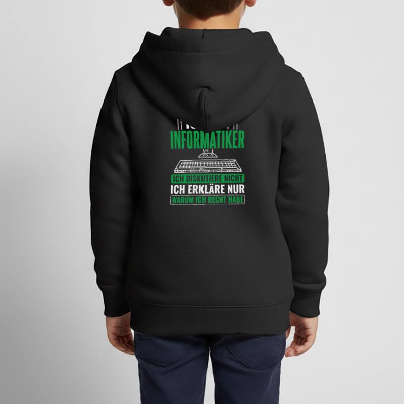 Informatik Informatiker Programmierer Kinder Premium Organic Zip Hoodie