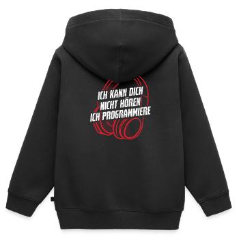 Informatik Informatiker Programmierer - Kinder Premium Organic Zip Hoodie - Schwarz - Hinten - AI Model Kid Male (0cm)