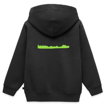 grass linie symbol form - Kinder Premium Organic Zip Hoodie - Schwarz - Hinten - AI Model Kid Male (0cm)