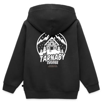 Tärnaby Wintersportort in Schweden - Kinder Premium Organic Zip Hoodie - Schwarz - Hinten - AI Model Kid Male (0cm)