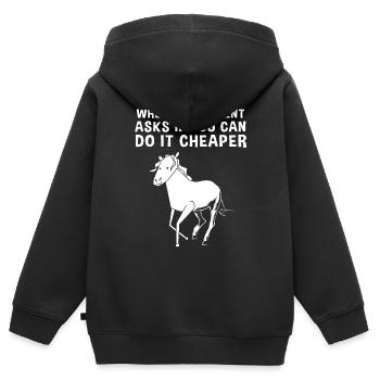 Grafiker Designerin Grafik Designer Künstlerin - Kinder Premium Organic Zip Hoodie - Schwarz - Hinten - AI Model Kid Male (0cm)