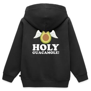 Holly Guacamole - Sweat Premium à capuche zippé enfant bio - noir - Dos - AI Model Kid Male (0cm)