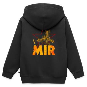 Raumstation Mir Sowjetunion - Kinder Premium Organic Zip Hoodie - Schwarz - Hinten - AI Model Kid Male (0cm)