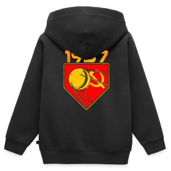 Sputnik 1 Satellit 1957 - Kinder Premium Organic Zip Hoodie - Schwarz - Hinten - AI Model Kid Male (0cm)
