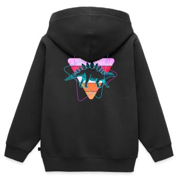 Stegosaurus Dinosaurs - Kids Premium Organic Zip-up Hoodie - black - Back - AI Model Kid Male (0cm)