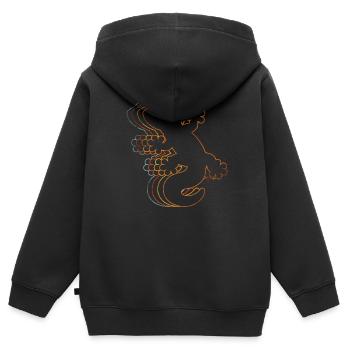 Gecko - Kinder Premium Organic Zip Hoodie - Schwarz - Hinten - AI Model Kid Male (0cm)