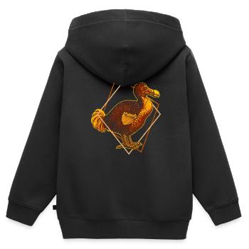 Dodo - An extinct flightless bird - Kids Premium Organic Zip-up Hoodie - black - Back - AI Model Kid Male (0cm)