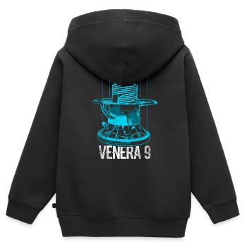 Venera 9 Venus Raumsonde - Kinder Premium Organic Zip Hoodie - Schwarz - Hinten - AI Model Kid Male (0cm)
