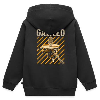 Le vaisseau spatial Jupiter Galileo - Sweat Premium à capuche zippé enfant bio - noir - Dos - AI Model Kid Male (0cm)