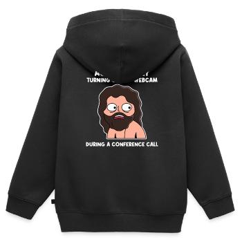 Conception de la conférence de travail pour les fiers Pinoys - Sweat Premium à capuche zippé enfant bio - noir - Dos - AI Model Kid Male (0cm)