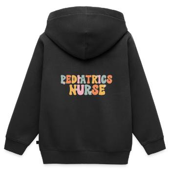 Kinderkrankenschwester - Kinder Premium Organic Zip Hoodie - Schwarz - Hinten - AI Model Kid Male (0cm)