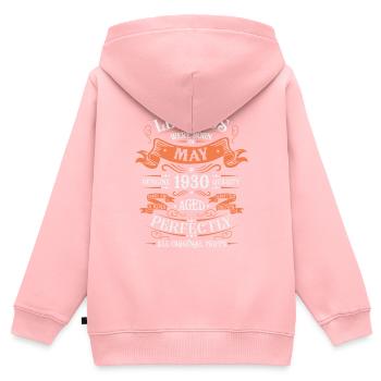 Mai 1930 Vintage Geburtstagsgeschenk - Kinder Premium Organic Zip Hoodie - Rosa - Hinten - AI Model Kid Female (0cm)
