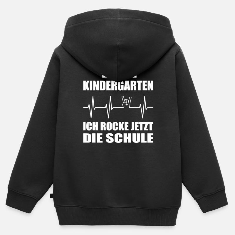 Einschulung - Kinder Premium Organic Zip Hoodie - Schwarz