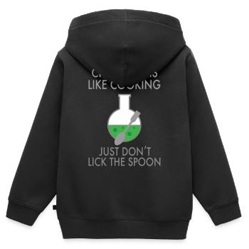 Chimie - Sweat Premium à capuche zippé enfant bio - noir - Dos - AI Model Kid Male (0cm)