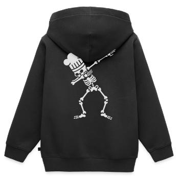 Dab dabbing skeleton BBQ cook / chef - Kids Premium Organic Zip-up Hoodie - black - Back - AI Model Kid Male (0cm)