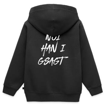 Noi han i gsagt Schwaben Schwabe spätzle Ländle - Kinder Premium Organic Zip Hoodie - Schwarz - Hinten - AI Model Kid Male (0cm)