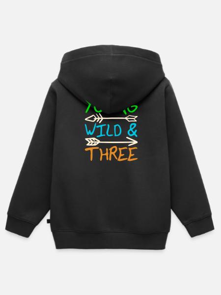 3. Geburtstag - Geschenk für Kinder - Kinder Premium Organic Zip Hoodie - Schwarz