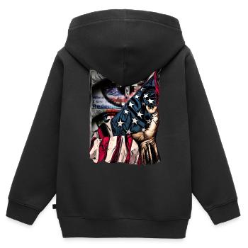 Design für Christian Church Mitarbeiter - Kinder Premium Organic Zip Hoodie - Schwarz - Hinten - AI Model Kid Male (0cm)