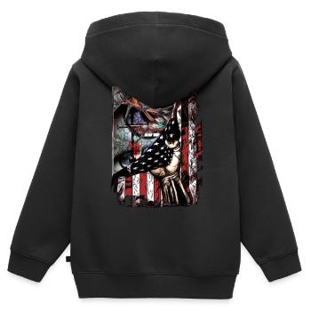 Design für Church Mitarbeiter cooler wahrer Spruch - Kinder Premium Organic Zip Hoodie - Schwarz - Hinten - AI Model Kid Male (0cm)