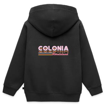 Colonia Rheinland Design für den Kölner& Kölnerin - Kinder Premium Organic Zip Hoodie - Schwarz - Hinten - AI Model Kid Male (0cm)