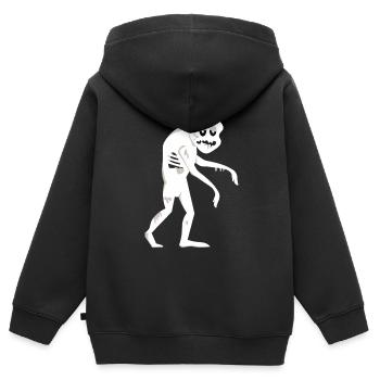 Lustiger Zombie, cooles Design für den Zombies Fan - Kinder Premium Organic Zip Hoodie - Schwarz - Hinten - AI Model Kid Male (0cm)