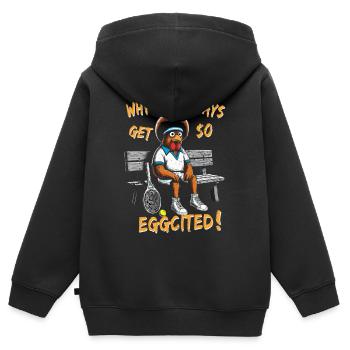 Tennis Shirt Why so excited Funny - Kinder Premium Organic Zip Hoodie - Schwarz - Hinten - AI Model Kid Male (0cm)