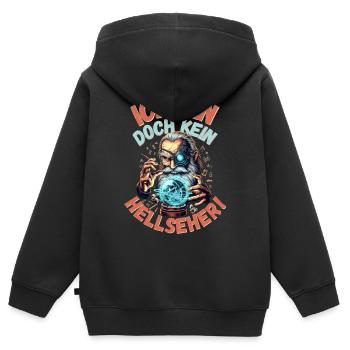 Bin doch kein Hellseher - Kinder Premium Organic Zip Hoodie - Schwarz - Hinten - AI Model Kid Male (0cm)