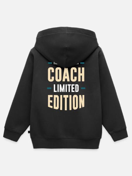 Édition limitée en autocar - Sweat Premium à capuche zippé enfant bio - noir