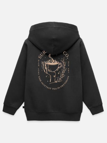 Suriel Tea Co Shirt - Kinder Premium Organic Zip Hoodie - Schwarz