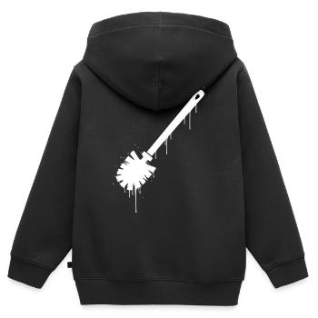 Klobürste Graffiti Streetwear - Kinder Premium Organic Zip Hoodie - Schwarz - Hinten - AI Model Kid Male (0cm)