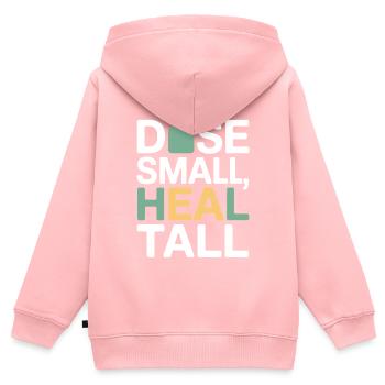 Certified Clinical Micro-Dose Specialist Apparel  - Kids Premium Organic Zip-up Hoodie - rose - Back - AI Model Kid Female (0cm)
