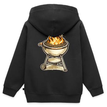 Griller - Sweat Premium à capuche zippé enfant bio - noir - Dos - AI Model Kid Male (0cm)