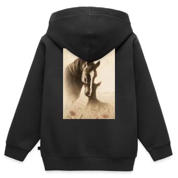 Miracle du rêve - Sweat Premium à capuche zippé enfant bio - noir - Dos - AI Model Kid Male (0cm)
