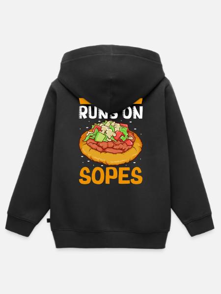 Männer lieben Sopes - Kinder Premium Organic Zip Hoodie - Schwarz