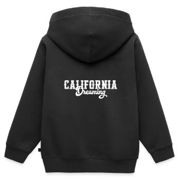 Rêve californien - Sweat Premium à capuche zippé enfant bio - noir - Dos - AI Model Kid Male (0cm)