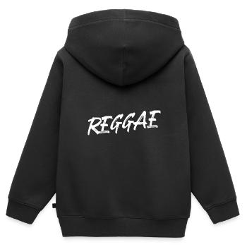 Reggae - Sweat Premium à capuche zippé enfant bio - noir - Dos - AI Model Kid Male (0cm)