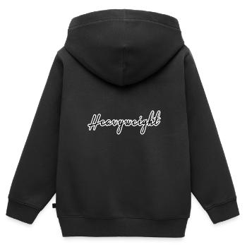 Poids lourd - Sweat Premium à capuche zippé enfant bio - noir - Dos - AI Model Kid Male (0cm)