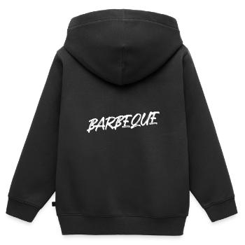 Barbecue - Sweat Premium à capuche zippé enfant bio - noir - Dos - AI Model Kid Male (0cm)