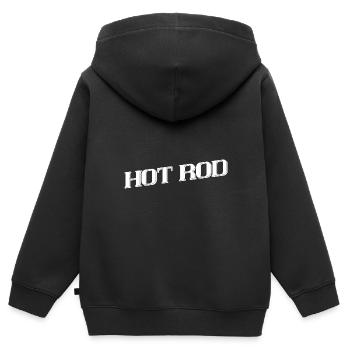 Hot Rod - Kinder Premium Organic Zip Hoodie - Schwarz - Hinten - AI Model Kid Male (0cm)