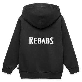 Brochettes - Sweat Premium à capuche zippé enfant bio - noir - Dos - AI Model Kid Male (0cm)