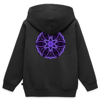 Mantra 4 - Kinder Premium Organic Zip Hoodie - Schwarz - Hinten - AI Model Kid Male (0cm)